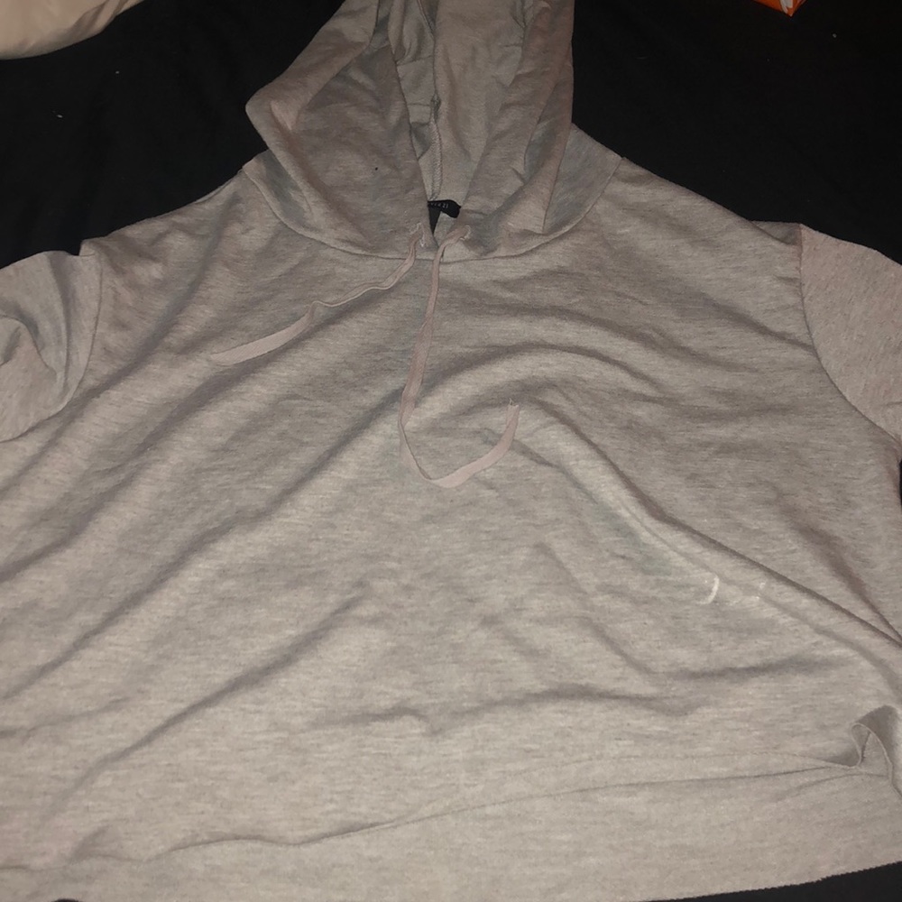 Long sleeve cropped hoodie